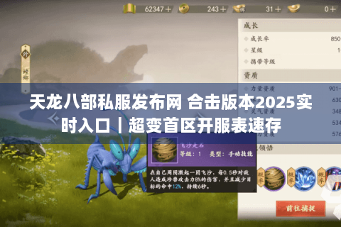 天龙八部私服发布网 合击版本2025实时入口｜超变首区开服表速存