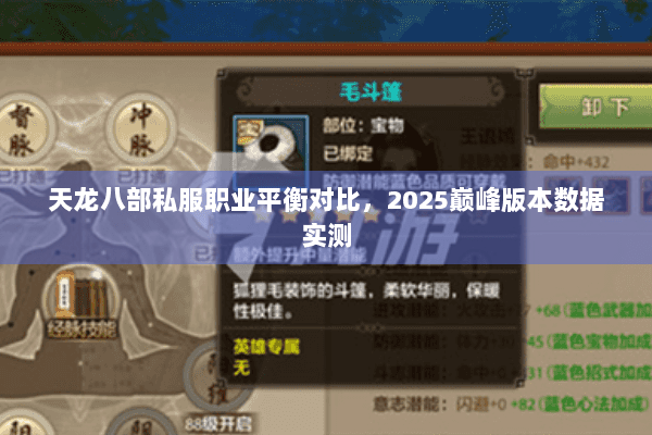 天龙八部私服职业平衡对比,2025巅峰版本数据实测 天龙八部私服职业平衡对比,2025巅峰版本数据实测