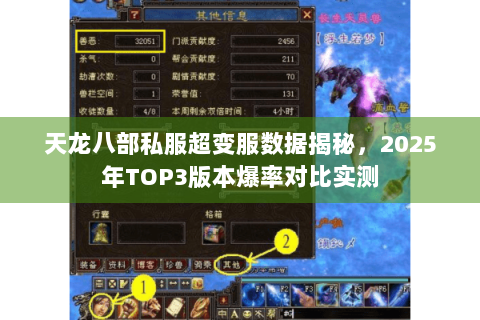 天龙八部私服超变服数据揭秘,2025年TOP3版本爆率对比实测 天龙八部私服超变服数据揭秘,2025年TOP3版本爆率对比实测