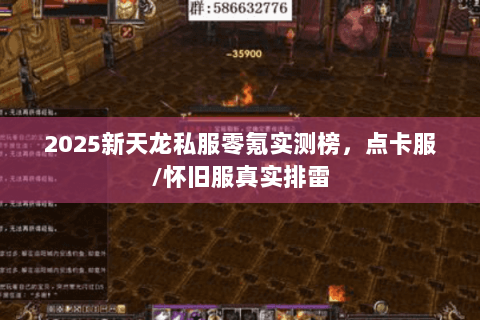2025新天龙私服零氪实测榜,点卡服/怀旧服真实排雷 2025新天龙私服零氪实测榜,点卡服/怀旧服真实排雷