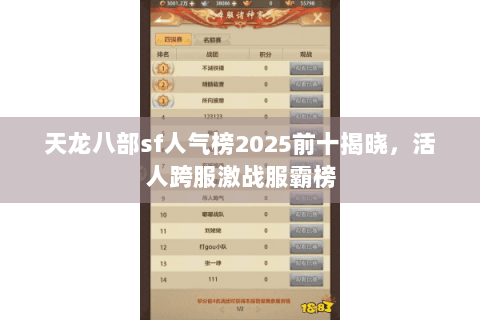 天龙八部sf人气榜2025前十揭晓,活人跨服激战服霸榜 天龙八部sf人气榜2025前十揭晓,活人跨服激战服霸榜