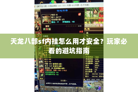 天龙八部sf内挂怎么用才安全？玩家必看的避坑指南