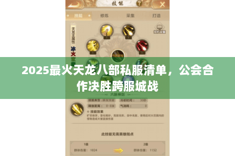 2025最火天龙八部私服清单，公会合作决胜跨服城战