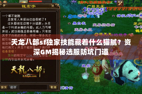 天龙八部sf独家技能藏着什么猫腻?资深GM揭秘选服防坑门道 天龙八部sf独家技能藏着什么猫腻?资深GM揭秘选服防坑门道