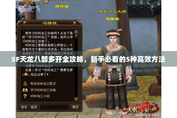 SF天龙八部多开全攻略，新手必看的5种高效方法