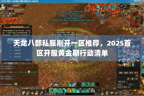 天龙八部私服刚开一区推荐,2025首区开服黄金期行动清单 天龙八部私服刚开一区推荐,2025首区开服黄金期行动清单