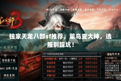 独家天龙八部sf推荐，菜鸟变大神，选服别踩坑！