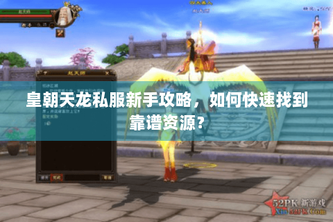 皇朝天龙私服新手攻略，如何快速找到靠谱资源？