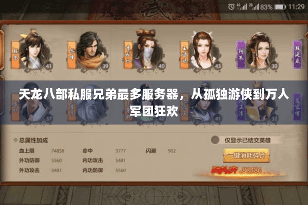 天龙八部私服兄弟最多服务器,从孤独游侠到万人军团狂欢 天龙八部私服兄弟最多服务器,从孤独游侠到万人军团狂欢