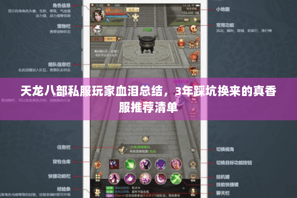 天龙八部私服玩家血泪总结，3年踩坑换来的真香服推荐清单