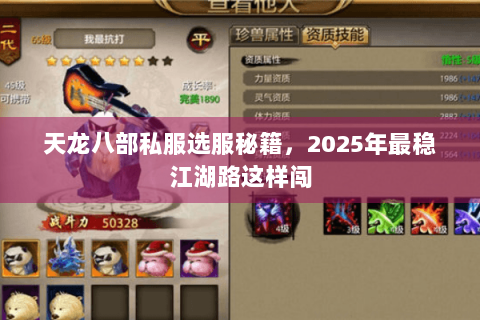 天龙八部私服选服秘籍,2025年最稳江湖路这样闯 天龙八部私服选服秘籍,2025年最稳江湖路这样闯