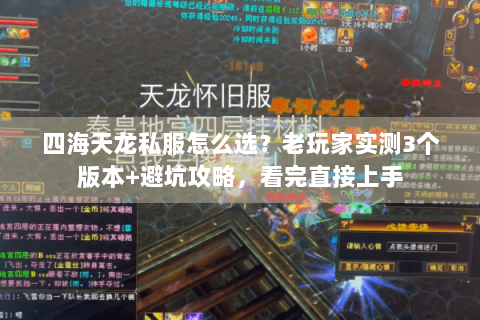 四海天龙私服怎么选？老玩家实测3个版本+避坑攻略，看完直接上手