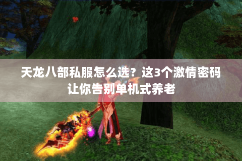 天龙八部私服怎么选？这3个激情密码让你告别单机式养老