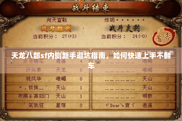 天龙八部sf内侧新手避坑指南,如何快速上手不翻车 天龙八部sf内侧新手避坑指南,如何快速上手不翻车