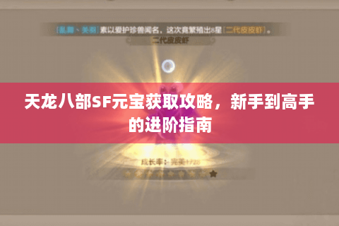 天龙八部SF元宝获取攻略,新手到高手的进阶指南 天龙八部SF元宝获取攻略,新手到高手的进阶指南