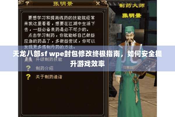 天龙八部sf wpe封包修改终极指南，如何安全提升游戏效率