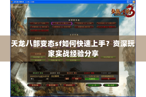 天龙八部变态sf如何快速上手?资深玩家实战经验分享 天龙八部变态sf如何快速上手?资深玩家实战经验分享