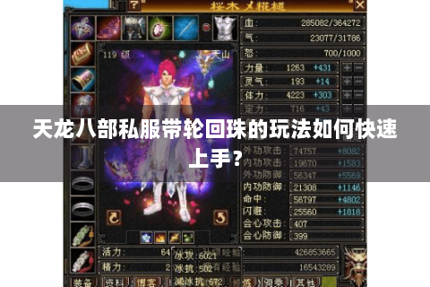 天龙八部私服带轮回珠的玩法如何快速上手? 天龙八部私服带轮回珠的玩法如何快速上手?