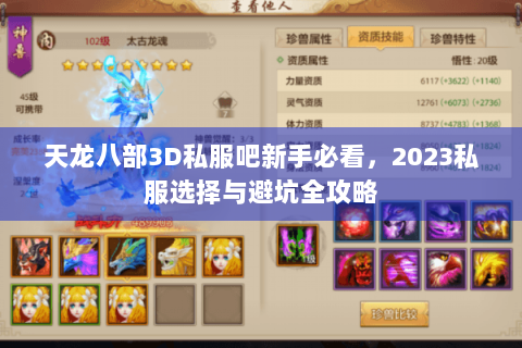 天龙八部3D私服吧新手必看,2023私服选择与避坑全攻略 天龙八部3D私服吧新手必看,2023私服选择与避坑全攻略