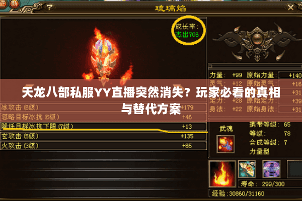 天龙八部私服YY直播突然消失？玩家必看的真相与替代方案