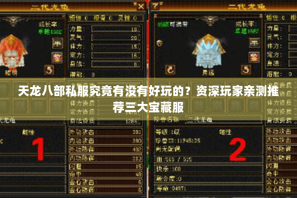 天龙八部私服究竟有没有好玩的？资深玩家亲测推荐三大宝藏服