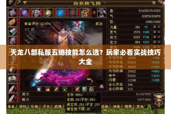 天龙八部私服五绝技能怎么选?玩家必看实战技巧大全 天龙八部私服五绝技能怎么选?玩家必看实战技巧大全