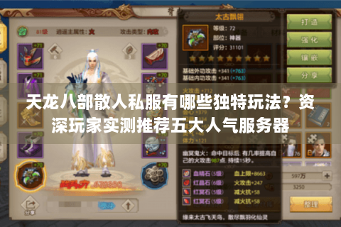 天龙八部散人私服有哪些独特玩法？资深玩家实测推荐五大人气服务器