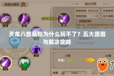 天龙八部私服为什么玩不了?五大原因与解决攻略 天龙八部私服为什么玩不了?五大原因与解决攻略