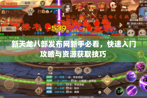 新天龙八部发布网新手必看，快速入门攻略与资源获取技巧
