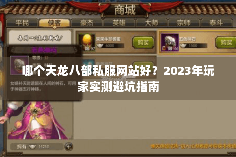 哪个天龙八部私服网站好？2023年玩家实测避坑指南