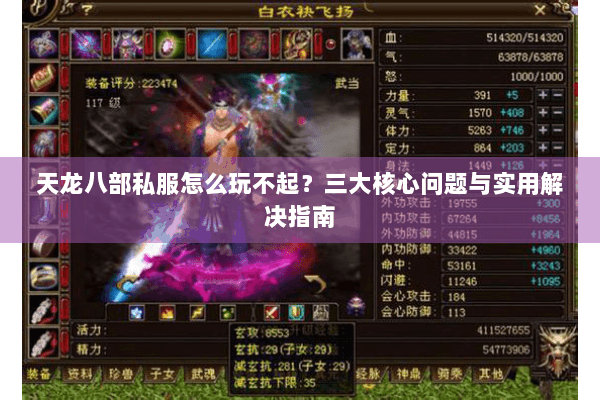 天龙八部私服怎么玩不起?三大核心问题与实用解决指南 天龙八部私服怎么玩不起?三大核心问题与实用解决指南