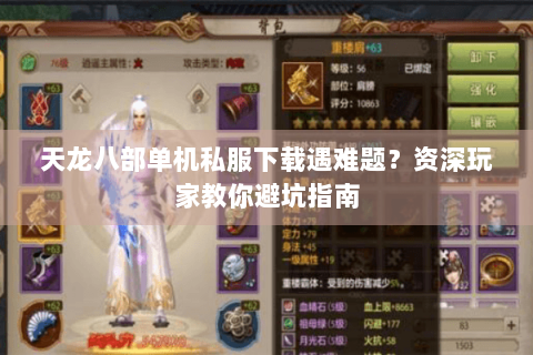 天龙八部单机私服下载遇难题?资深玩家教你避坑指南 天龙八部单机私服下载遇难题?资深玩家教你避坑指南