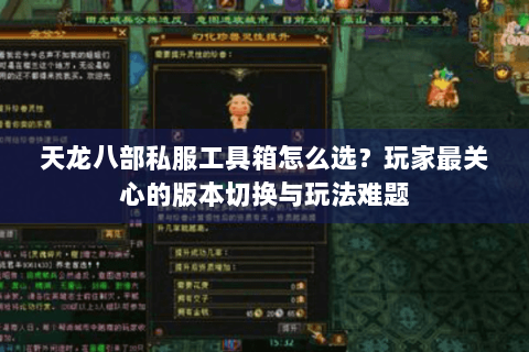 天龙八部私服工具箱怎么选?玩家最关心的版本切换与玩法难题 天龙八部私服工具箱怎么选?玩家最关心的版本切换与玩法难题