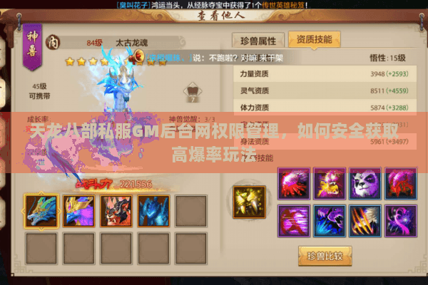 天龙八部私服GM后台网权限管理,如何安全获取高爆率玩法 天龙八部私服GM后台网权限管理,如何安全获取高爆率玩法