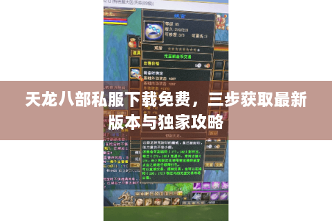 天龙八部私服下载免费，三步获取最新版本与独家攻略
