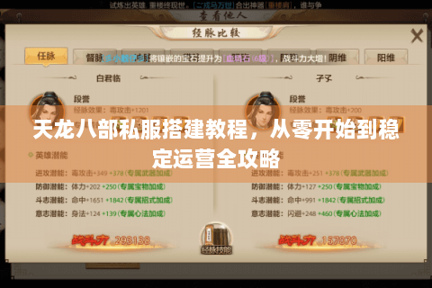 天龙八部私服搭建教程,从零开始到稳定运营全攻略 天龙八部私服搭建教程,从零开始到稳定运营全攻略