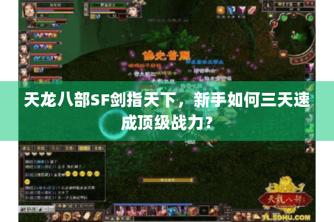 天龙八部SF剑指天下,新手如何三天速成顶级战力? 天龙八部SF剑指天下,新手如何三天速成顶级战力?