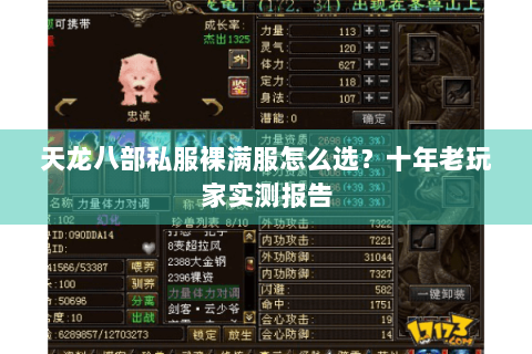 天龙八部私服裸满服怎么选？十年老玩家实测报告