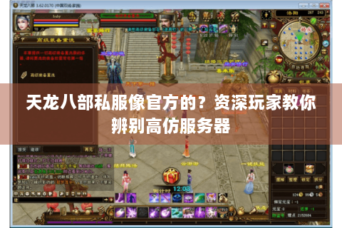 天龙八部私服像官方的？资深玩家教你辨别高仿服务器