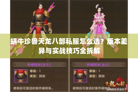 蜗牛珍兽天龙八部私服怎么选？版本差异与实战技巧全拆解