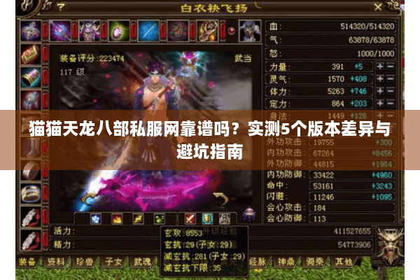猫猫天龙八部私服网靠谱吗?实测5个版本差异与避坑指南 猫猫天龙八部私服网靠谱吗?实测5个版本差异与避坑指南