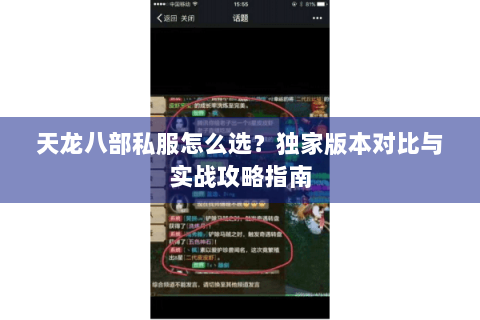 天龙八部私服怎么选?独家版本对比与实战攻略指南 天龙八部私服怎么选?独家版本对比与实战攻略指南
