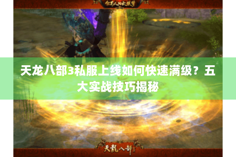 天龙八部3私服上线如何快速满级？五大实战技巧揭秘