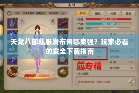 天龙八部私服发布网哪家强？玩家必看的安全下载指南