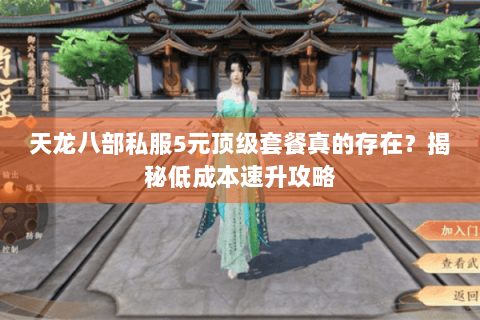 天龙八部私服5元顶级套餐真的存在?揭秘低成本速升攻略 天龙八部私服5元顶级套餐真的存在?揭秘低成本速升攻略