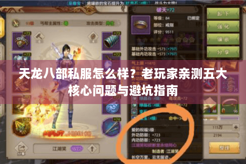 天龙八部私服怎么样?老玩家亲测五大核心问题与避坑指南 天龙八部私服怎么样?老玩家亲测五大核心问题与避坑指南