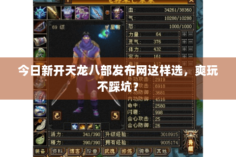 今日新开天龙八部发布网这样选，爽玩不踩坑？