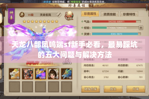 天龙八部凤鸣端sf新手必看,最易踩坑的五大问题与解决方法 天龙八部凤鸣端sf新手必看,最易踩坑的五大问题与解决方法