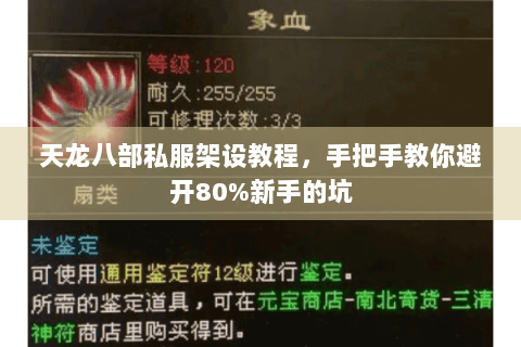 天龙八部私服架设教程，手把手教你避开80%新手的坑