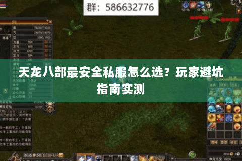 天龙八部最安全私服怎么选?玩家避坑指南实测 天龙八部最安全私服怎么选?玩家避坑指南实测